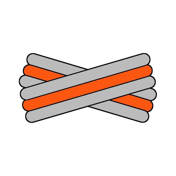 Spegatt (Silver - Orange - Silver)