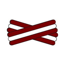 Spegatt (Maroon - White - Maroon)