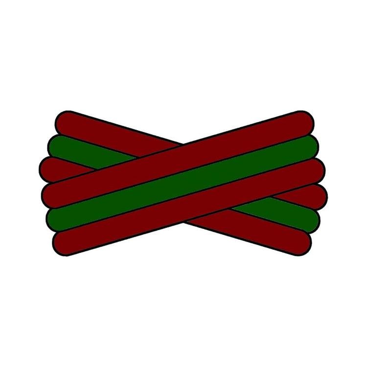 Spegatt (Maroon - Green - Maroon)