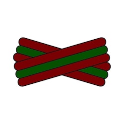 Spegatt (Maroon - Green - Maroon)
