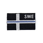 Tunna blå linjen - Swe-flagg - svart/vit