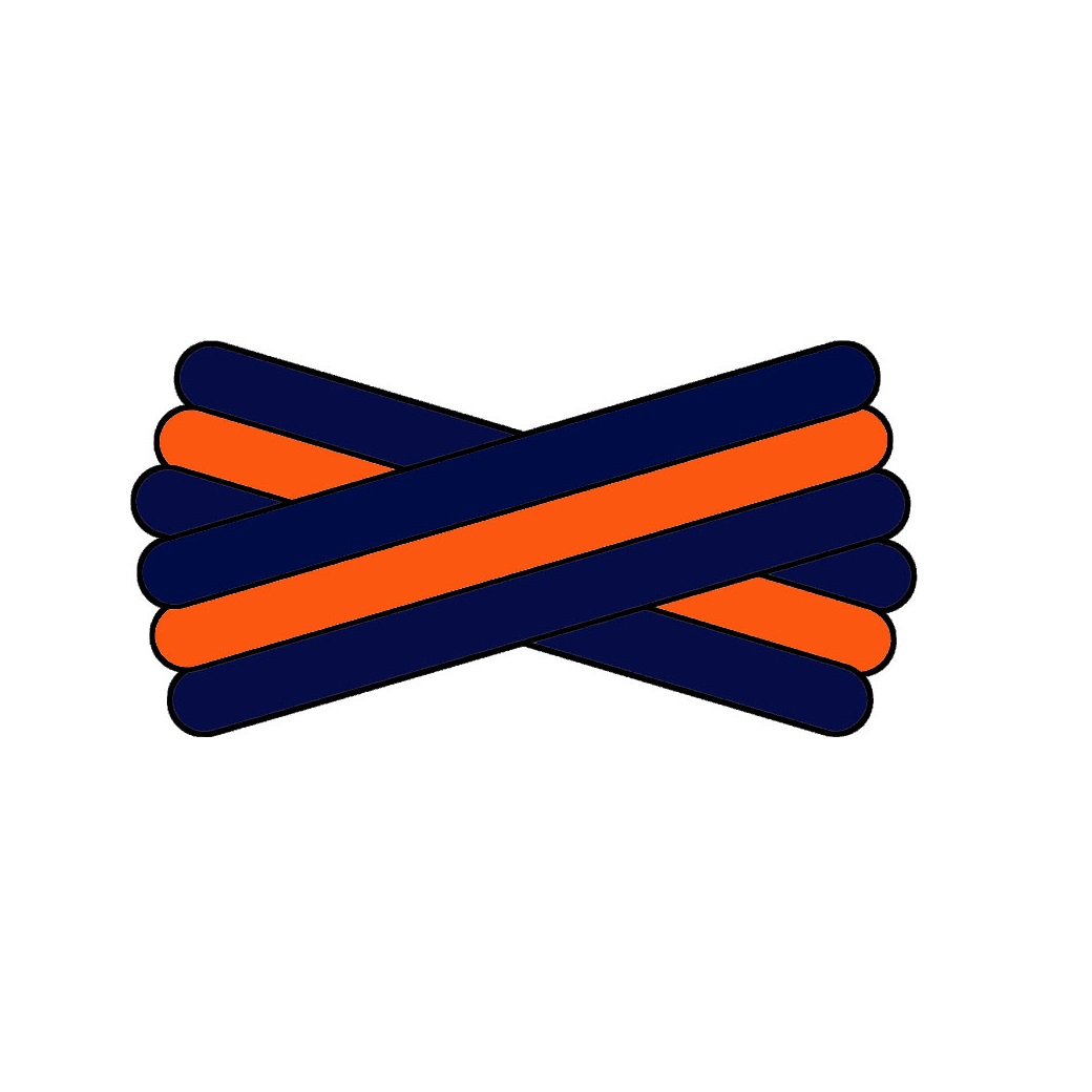 Spegatt (Navy Blue - Orange - Navy Blue)