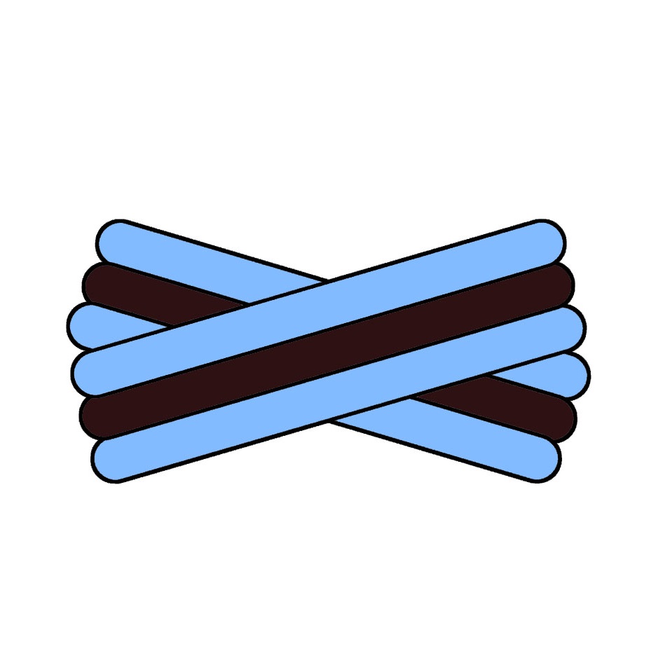 Spegatt (Light Blue - Brown - Light Blue)