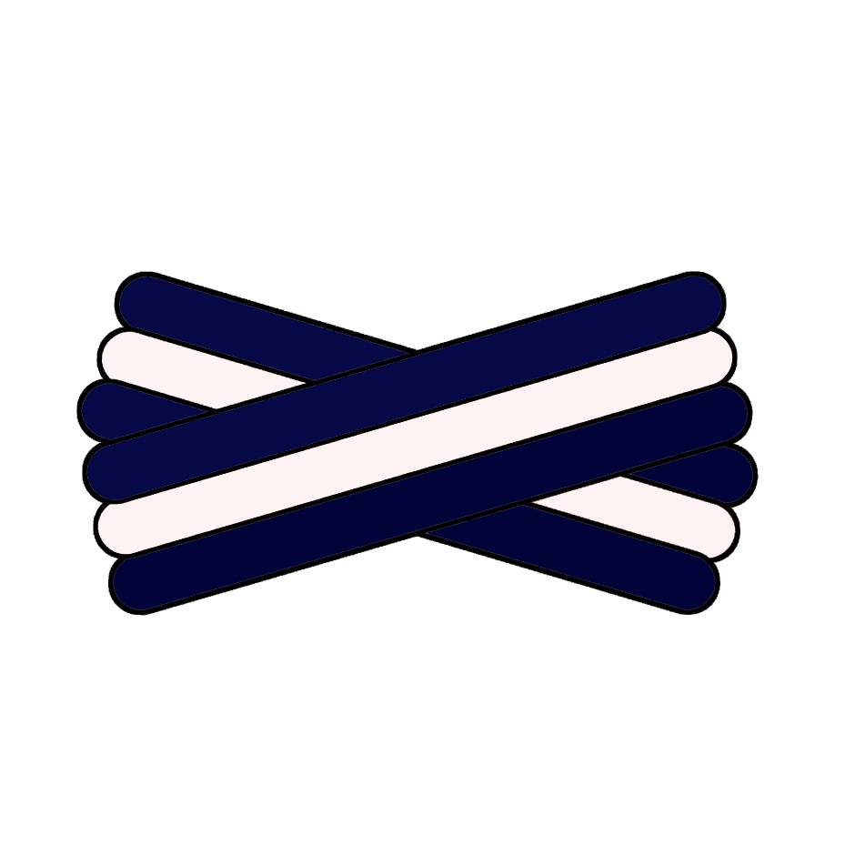 Spegatt (Navy Blue - White - Navy Blue)