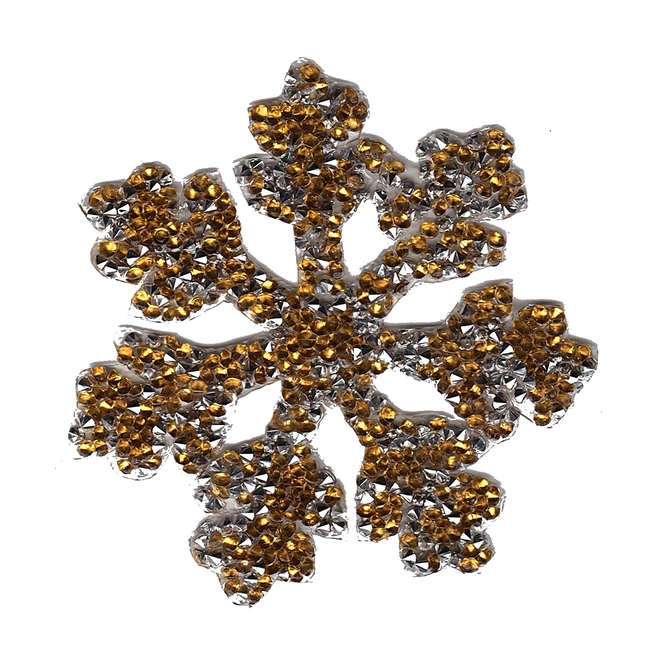 Snöflinga av strass (Rinestone) guld/silver