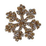 Snöflinga av strass (Rinestone) guld/silver