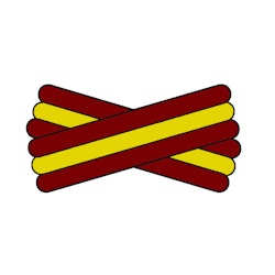 Spegatt (Maroon - Yellow - Maroon)