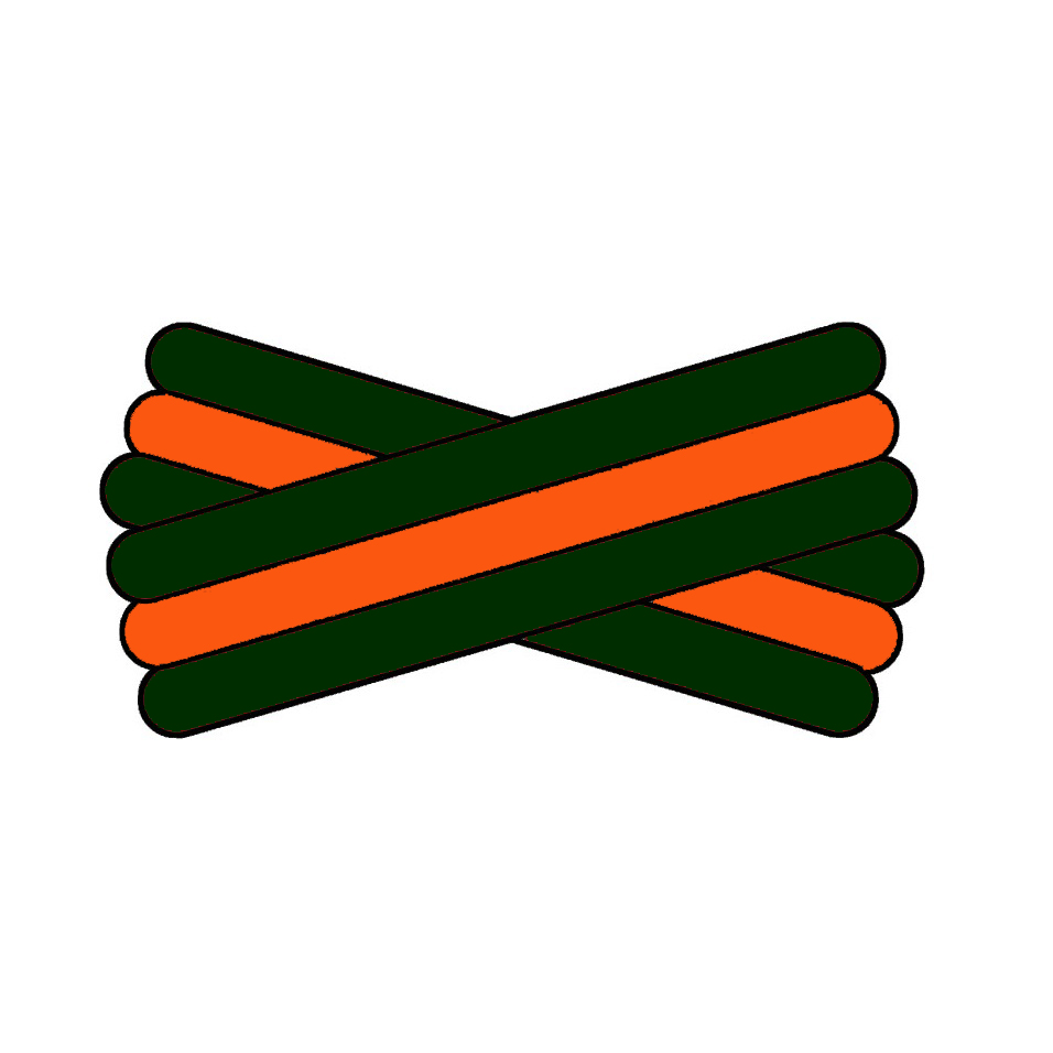 Spegatt (Forest Green - Orange - Forest Green)
