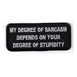 My degree of sarcasm