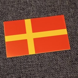 Skånes flagga (L) - Klistermärke