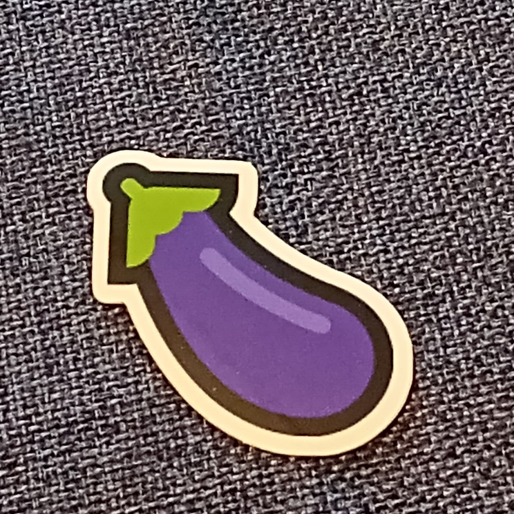 Eggplant emoji - Klistermärke