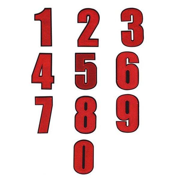 Röda Siffror / Nummer (0-9) [Large]