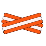 Spegatt (Orange - White - Orange)