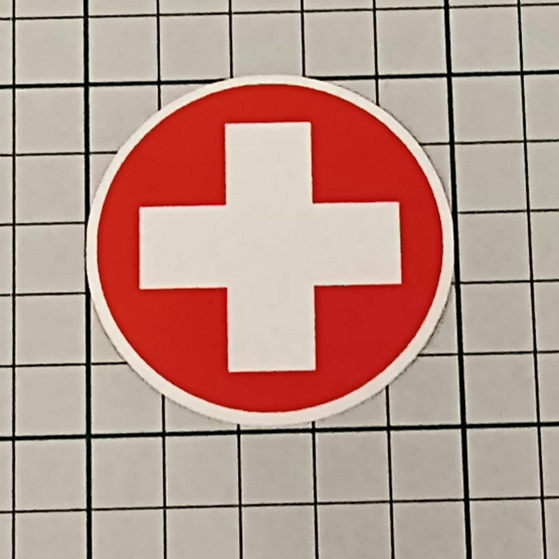 Sjukvård Röd - Klistermärke