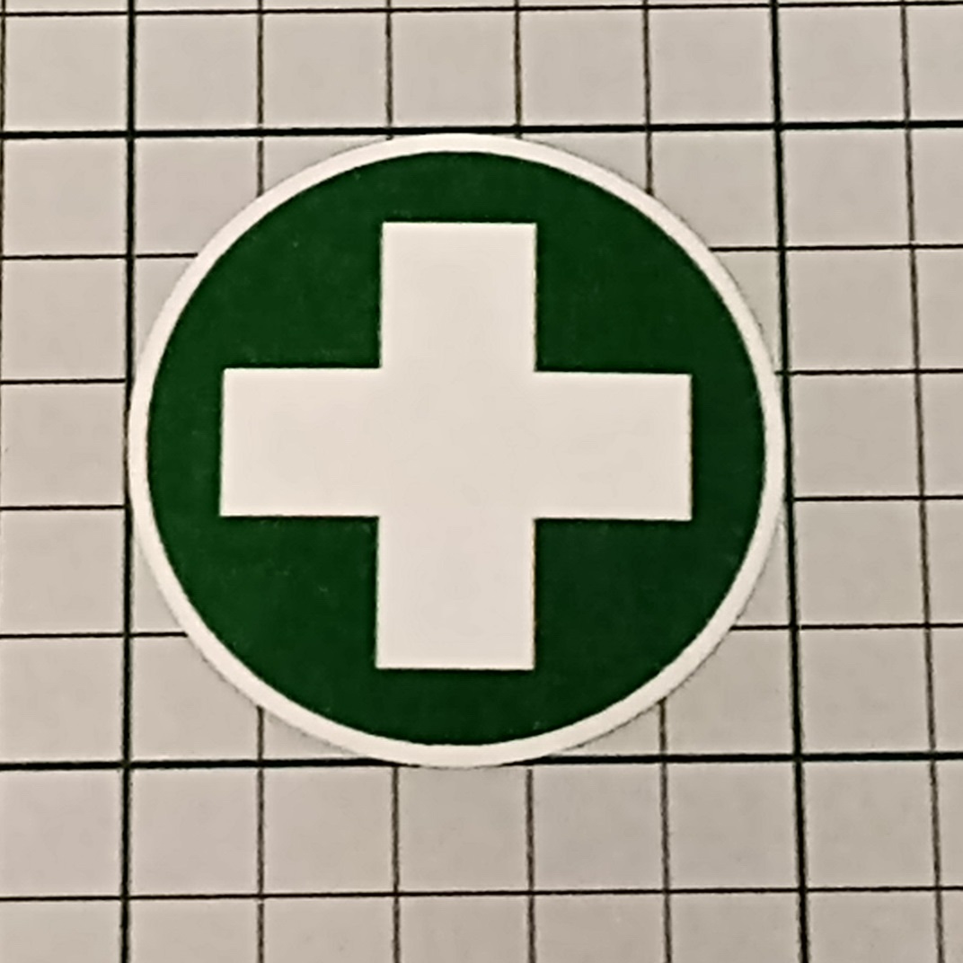 Sjukvård Grön - Klistermärke