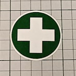 Sjukvård Grön - Klistermärke