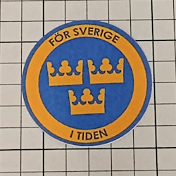 För Sverige i tiden - Klistermärke