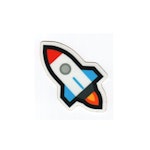 Raket emoji - Klistermärke
