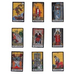 Tarot set (alla 22 Major Arcana-märken) - Iron-on/Kardborre