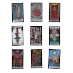 Tarot set (alla 22 Major Arcana-märken) - Iron-on/Kardborre