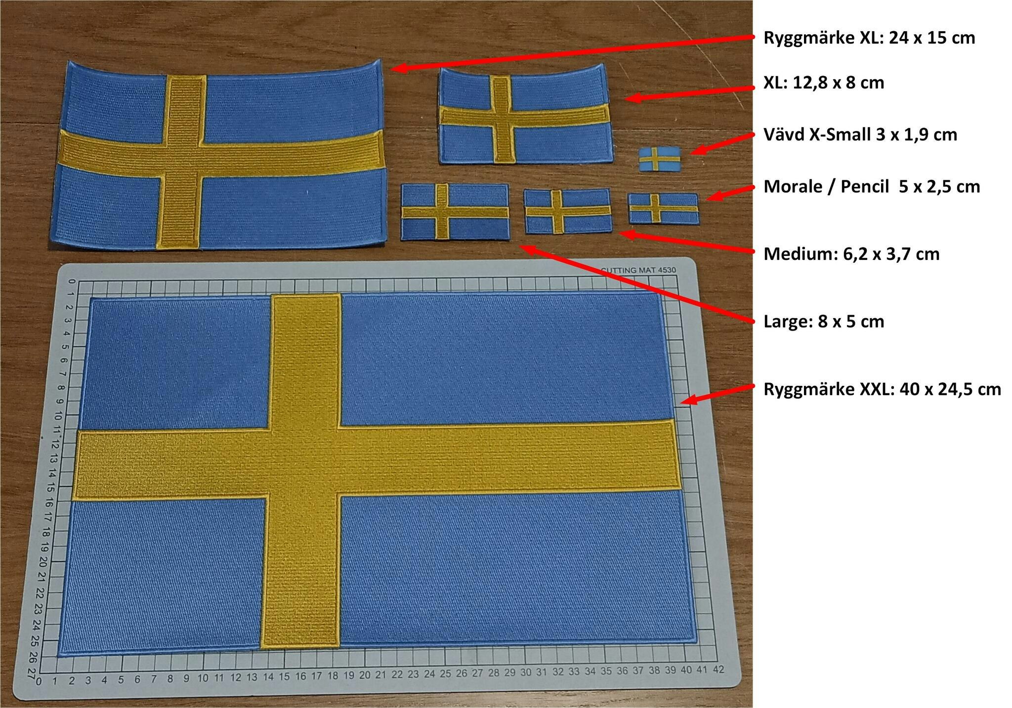 Flagga Sverige (flera storlekar)