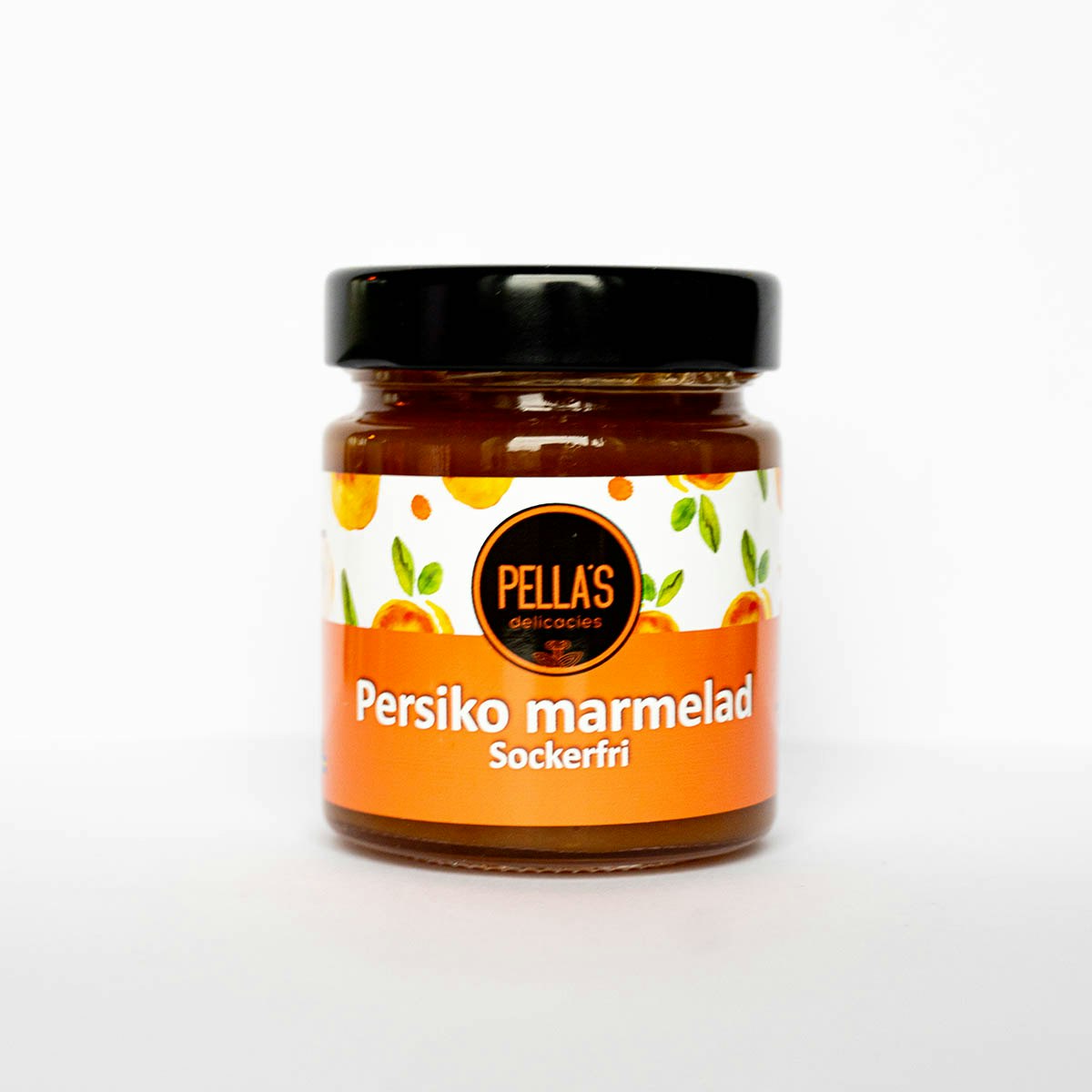 Sockerfri Persikamarmelad 400g: Läcker marmelad med naturlig sötma från mogna persikor, utan tillsatt socker.