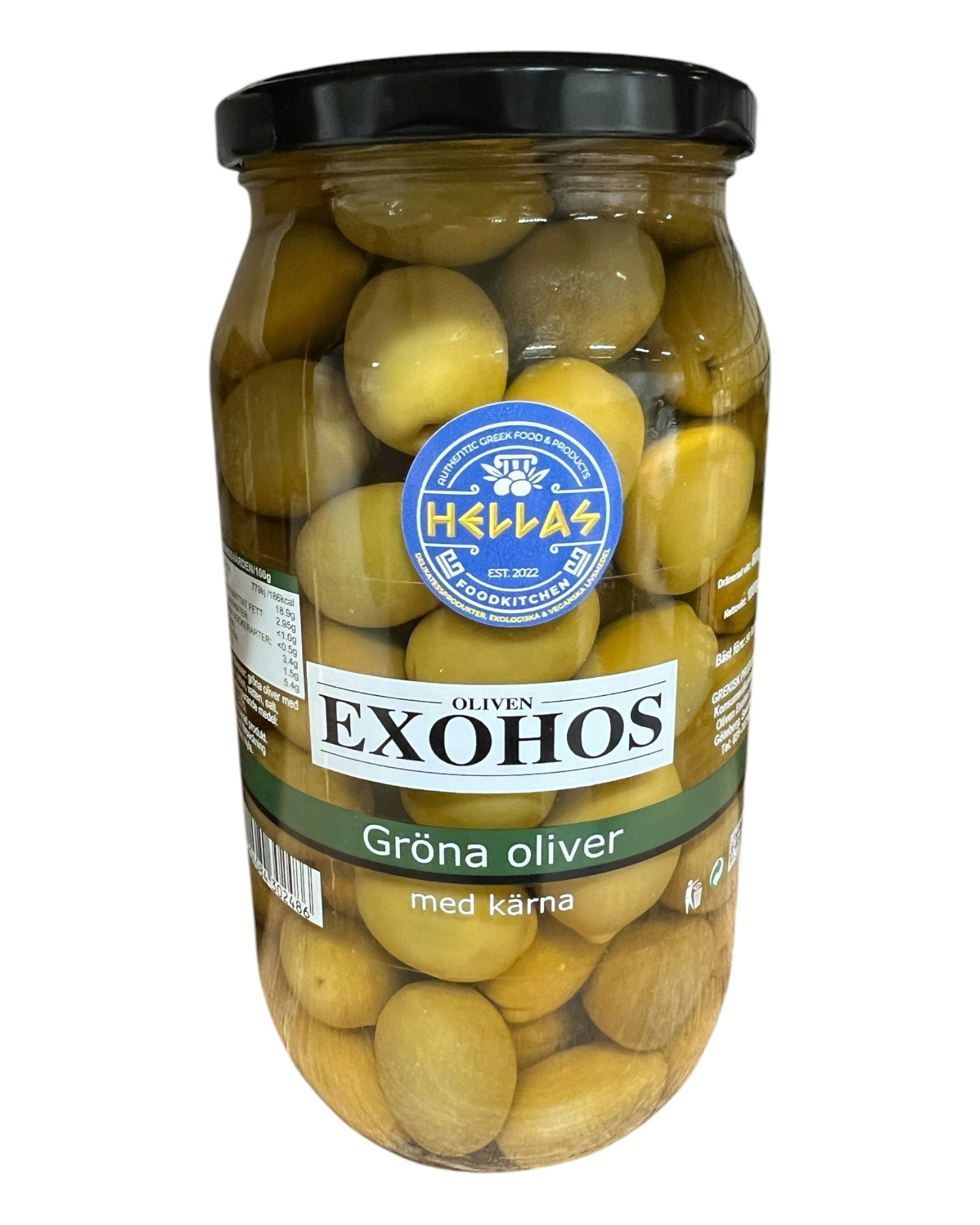 Gröna Oliver med Vitlök 600gr