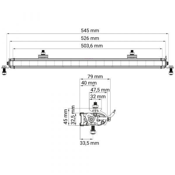 LED Ramp 22" med positionsljus
