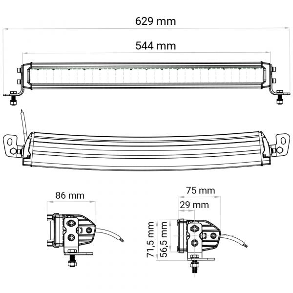 LED Ramp hydra kurvad 21"
