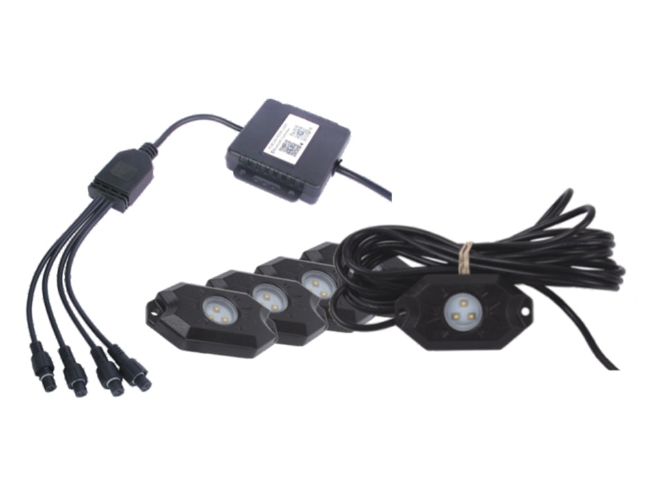 RGB LED Belysning 4 pack, Bluetoothstyrning