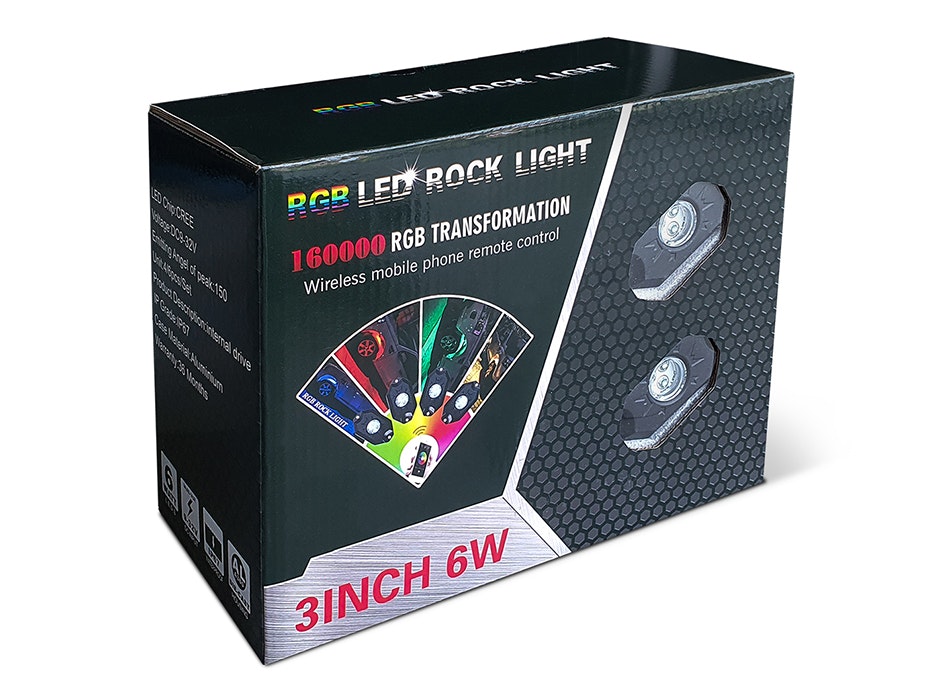 RGB LED Belysning 4 pack, Bluetoothstyrning