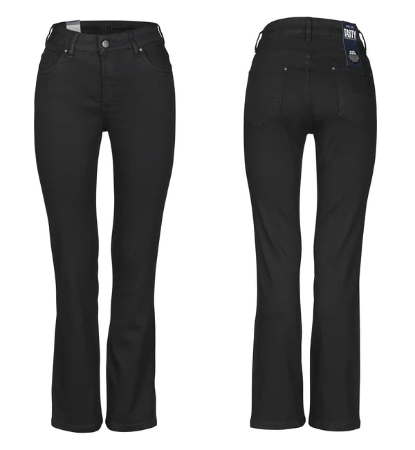 Tasty jeans flare svart