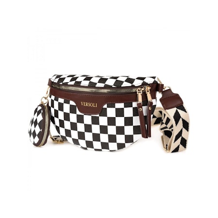 Crossbody väska för kvinnor, brun