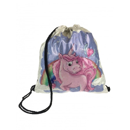 Gymnasitkpåse Unicorn / Enhörning mönster 2