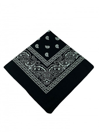 Bandana, svart Paisly