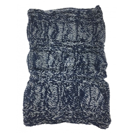 Snood, blå/vit