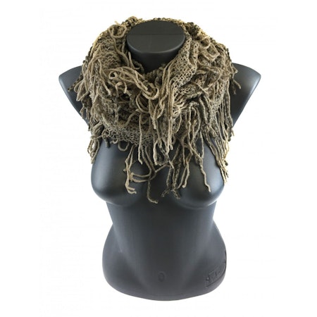 Snood, ljus/mörkbrun, modell 2