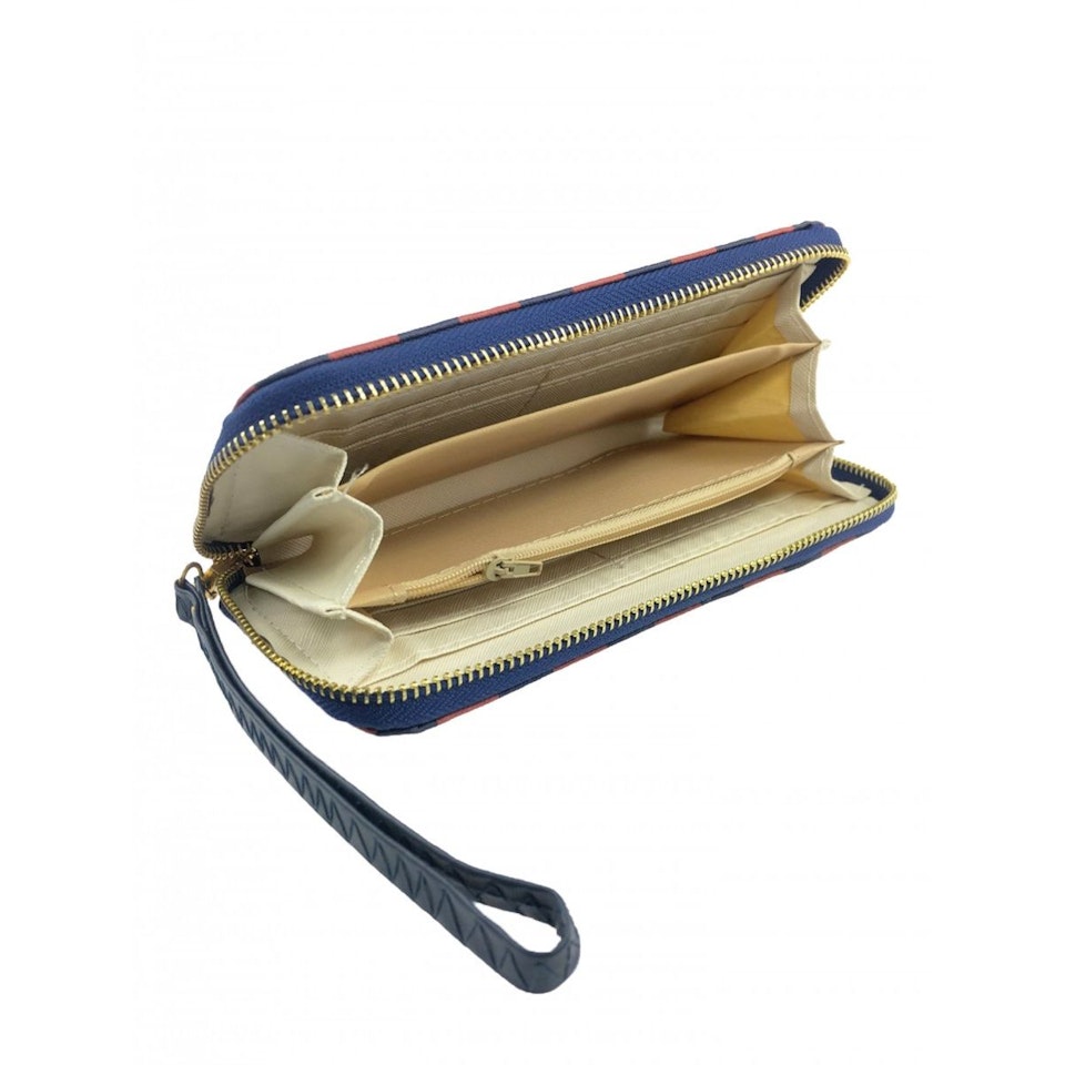 Plånbok i fint mönster, randig, Large - Bags24.se