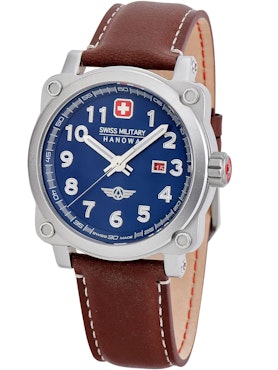 Swiss Military Hanowa SMWGB.210130 Herrklocka med Äkta Läderarmband | Elegans & Funktion