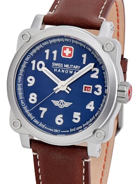 Swiss Military Hanowa SMWGB.210130 Herrklocka med Äkta Läderarmband | Elegans & Funktion