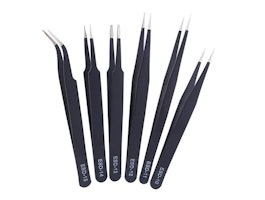 Set: 6 pincetter (rostfritt stål)