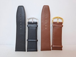 2st: Armband BRUN/SVART KALVSKINN (26 mm)