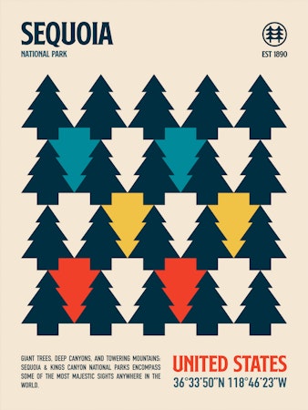 Sequoia National Park Travel Poster