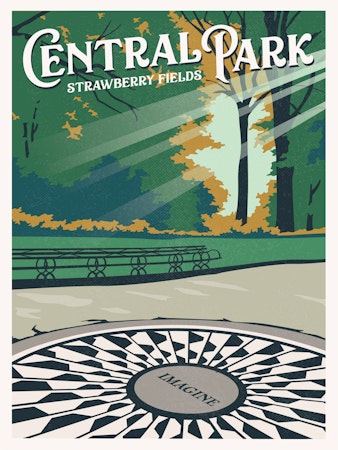 Central Park, New York. Grafisk poster