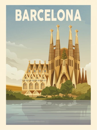 Barcelona. Grafisk poster