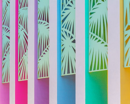 Rainbow Color Wall at The Saguaro