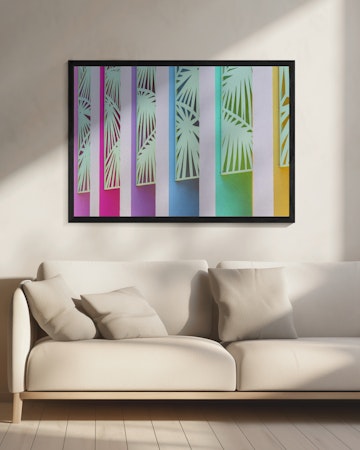 Rainbow Color Wall at The Saguaro