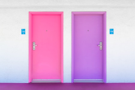 Pink and Purple Doors at the Saguaro
