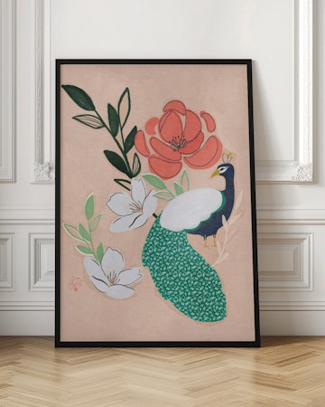 Peacock and Florals Erum Khalili