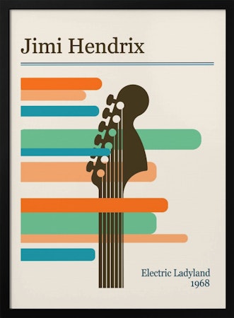 Jimi Hendrix Retro Poster